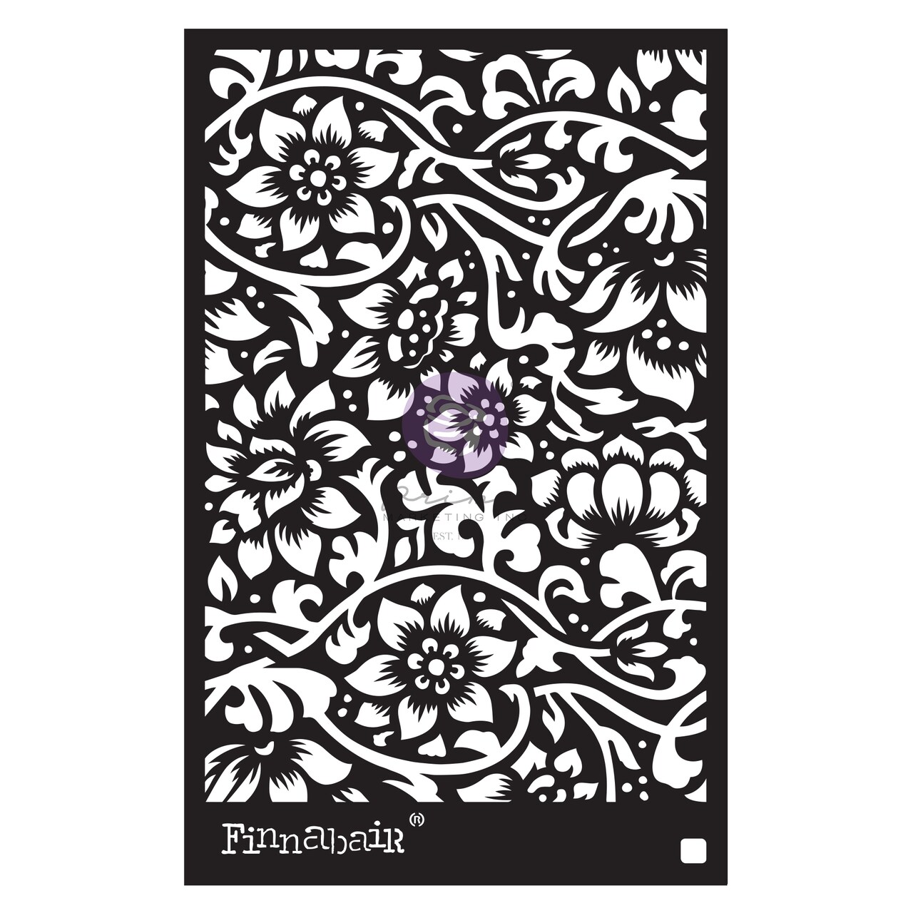 Prima Marketing Inc Finnabair Stencil - Bindweed Wallpaper - 1 Piece, 6"x9" 655350968953